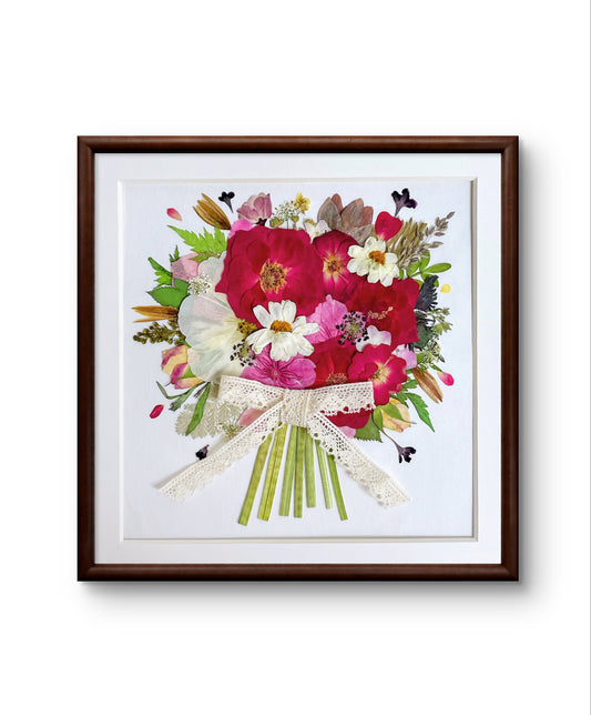 8 x 8 FLOWER BOUQUET - RED