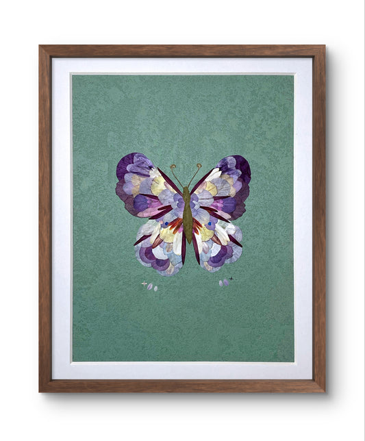 Real Flower Petals Artwork - Butterfly