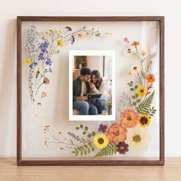 Floral Memory Photo Frame