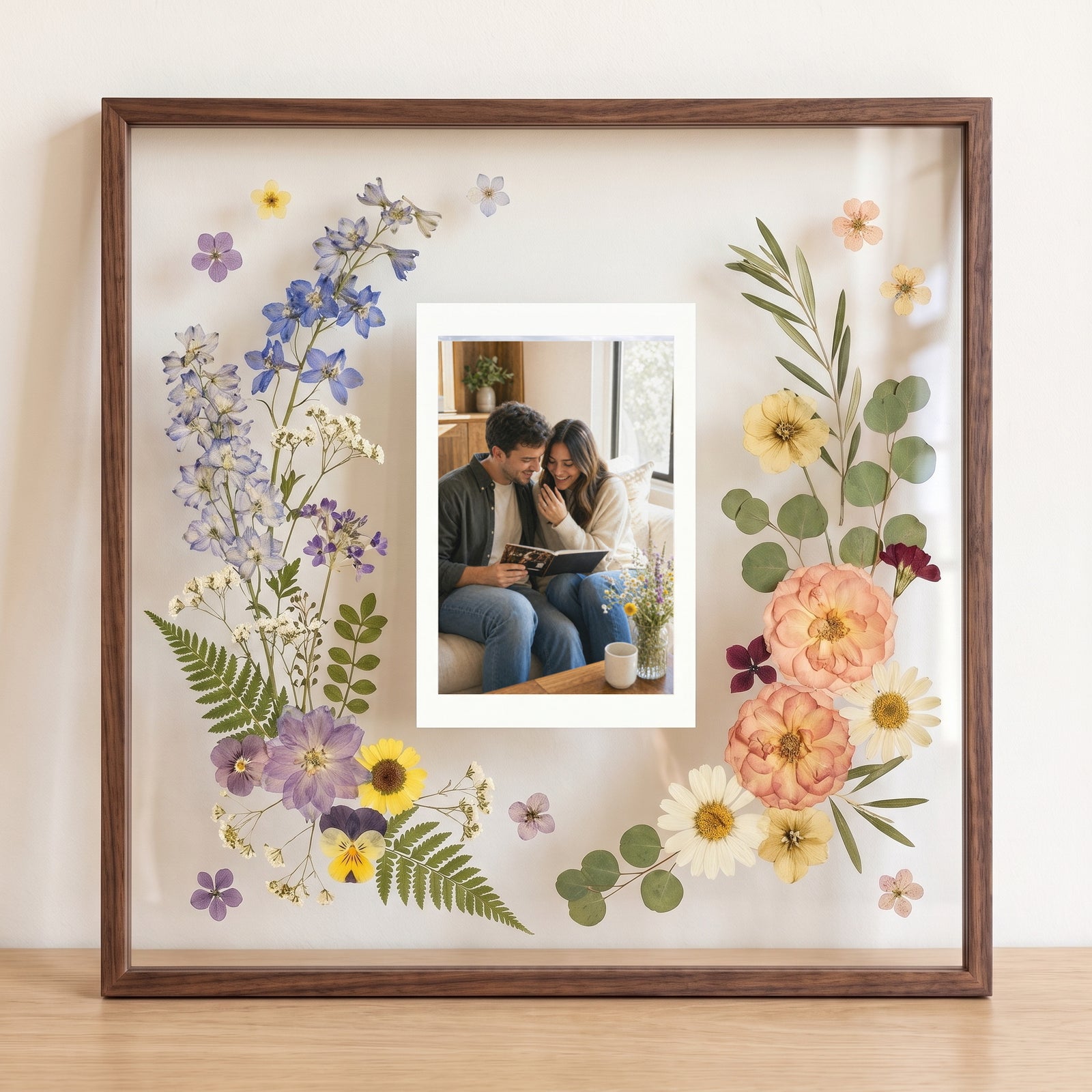 Floral Memory Photo Frame