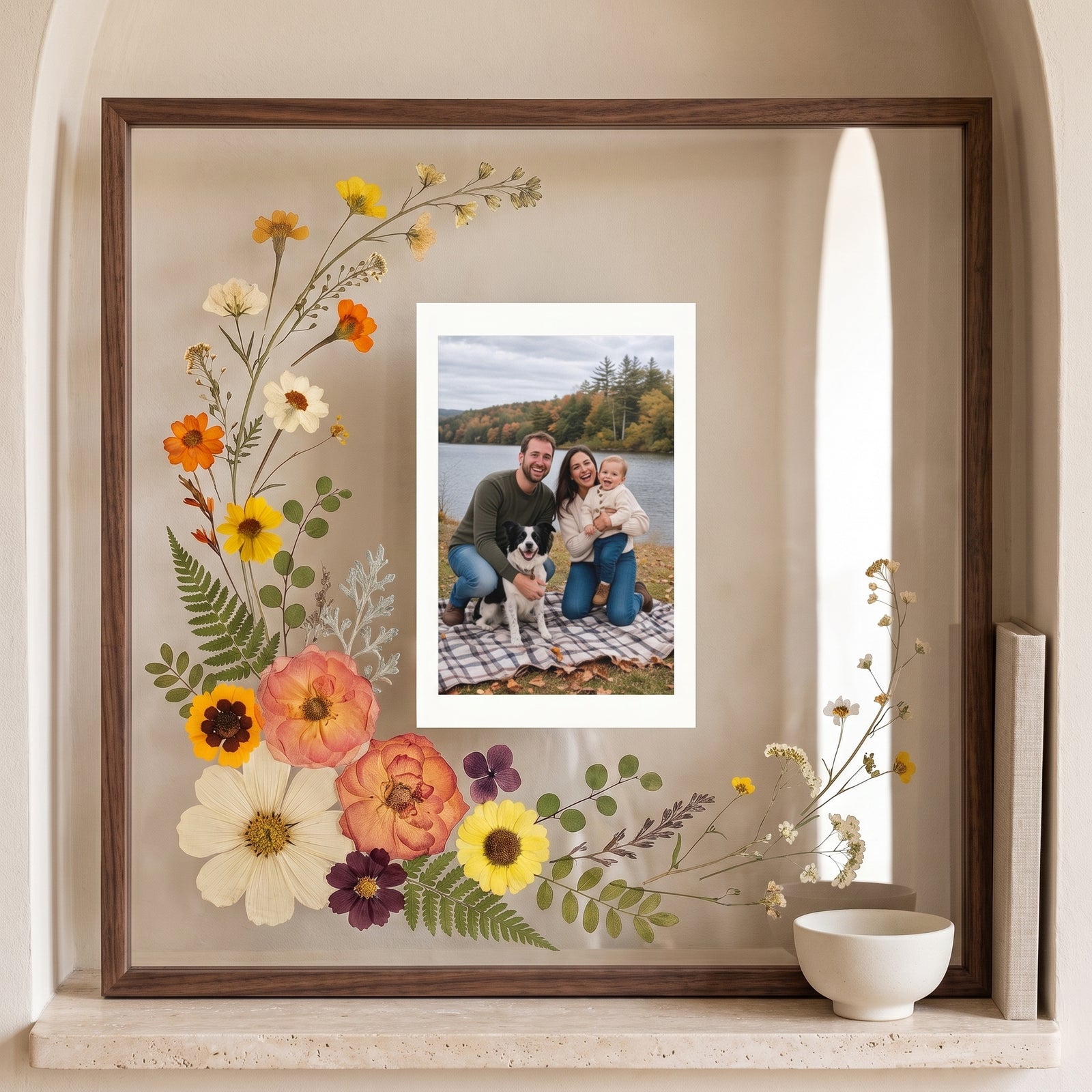 Floral Memory Photo Frame