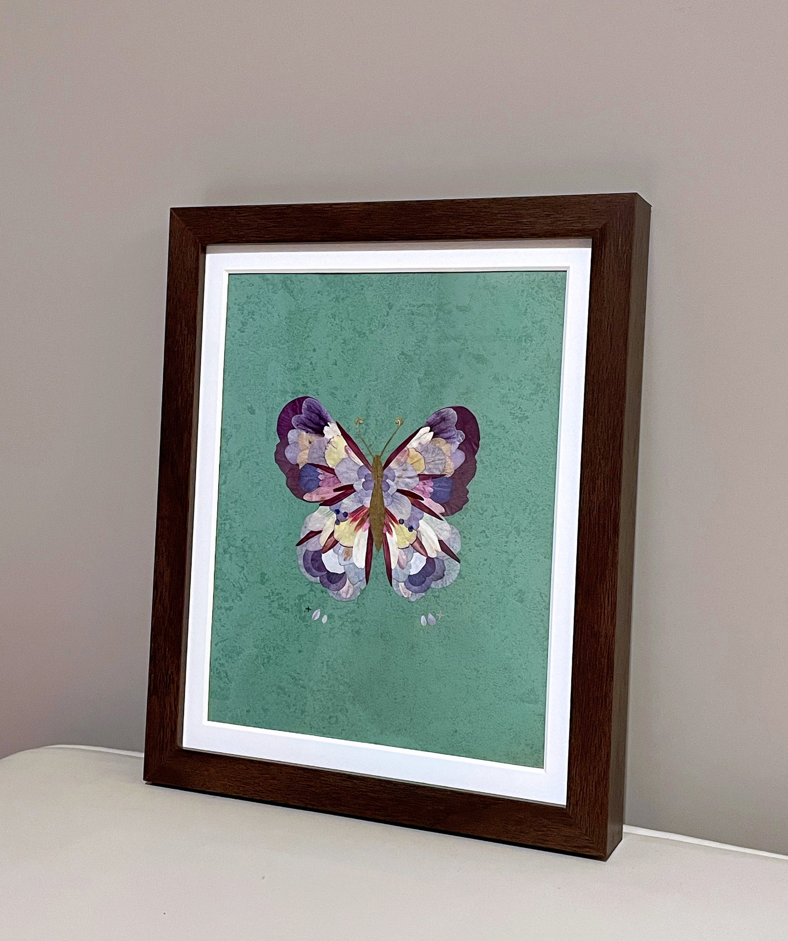Real Flower Petals Artwork - Butterfly
