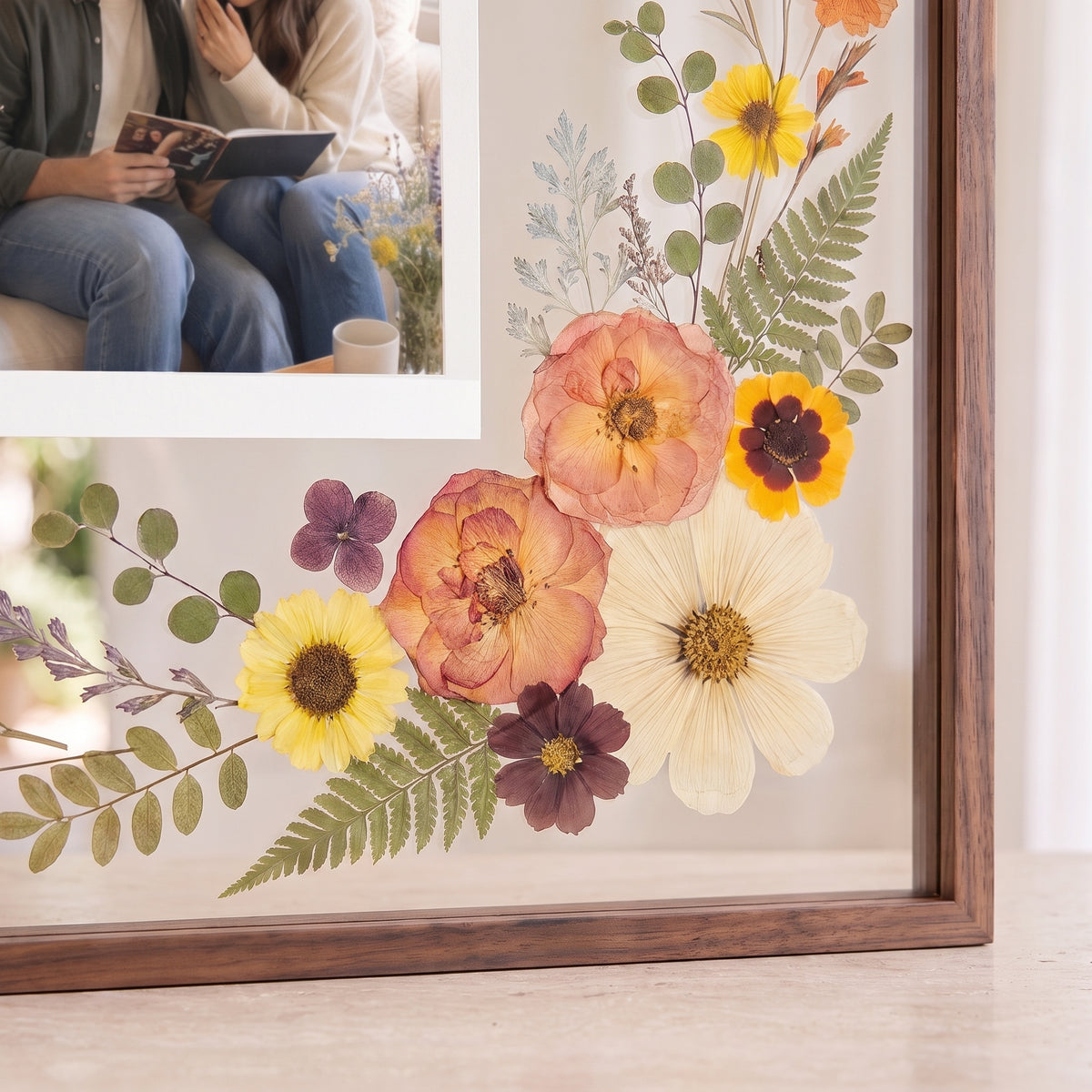 Birth Flower Photo Keepsake Frame