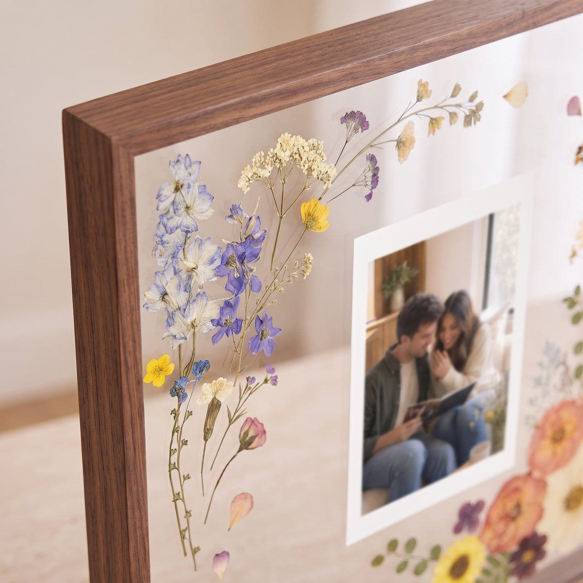 Birth Flower Photo Keepsake Frame