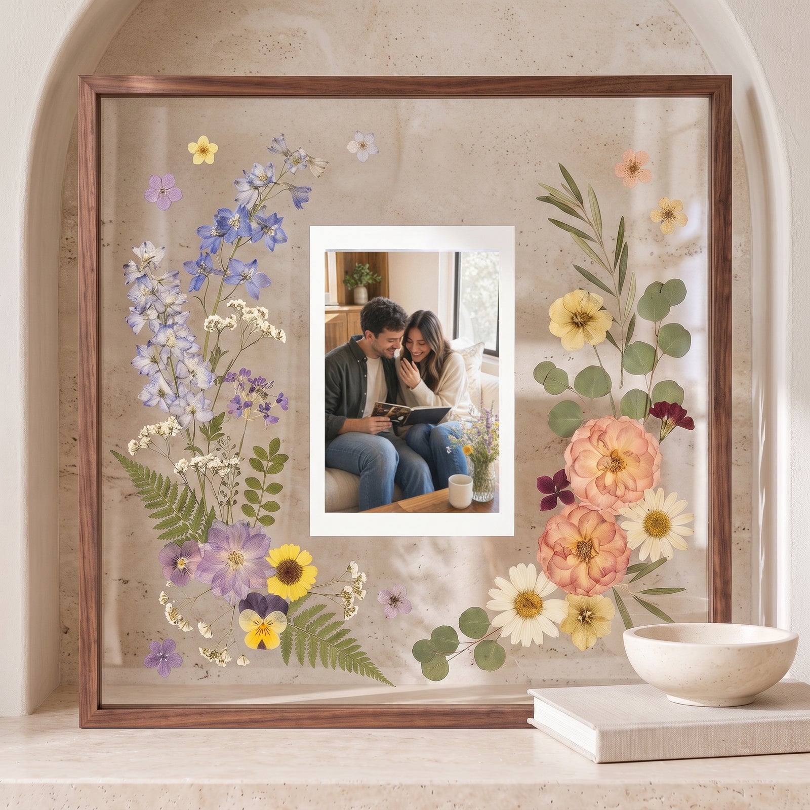 Floral Memory Photo Frame