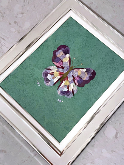 Real Flower Petals Artwork - Butterfly