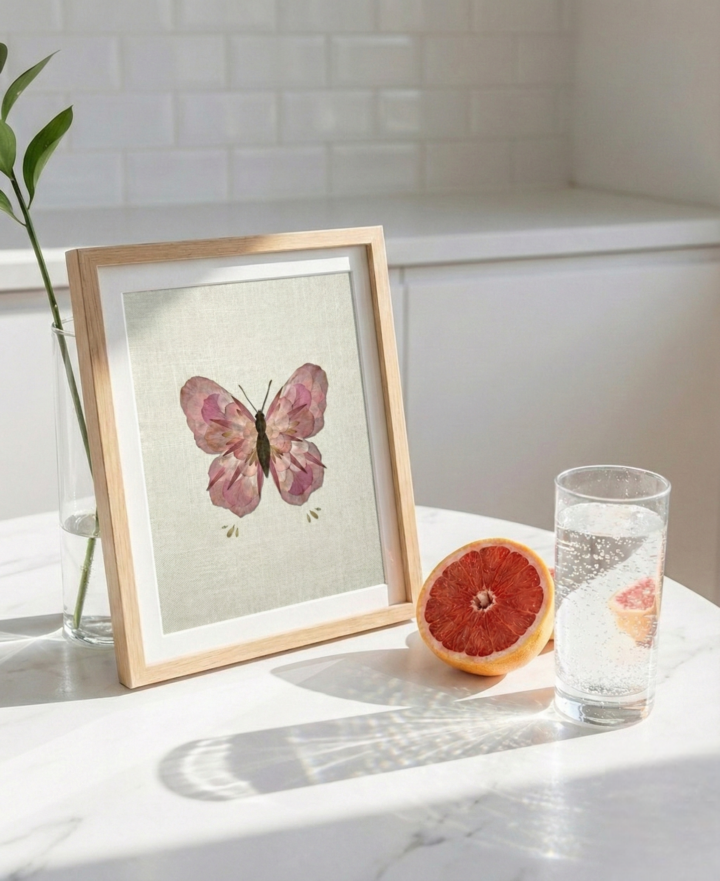 Real Flower Petals Artwork - Butterfly