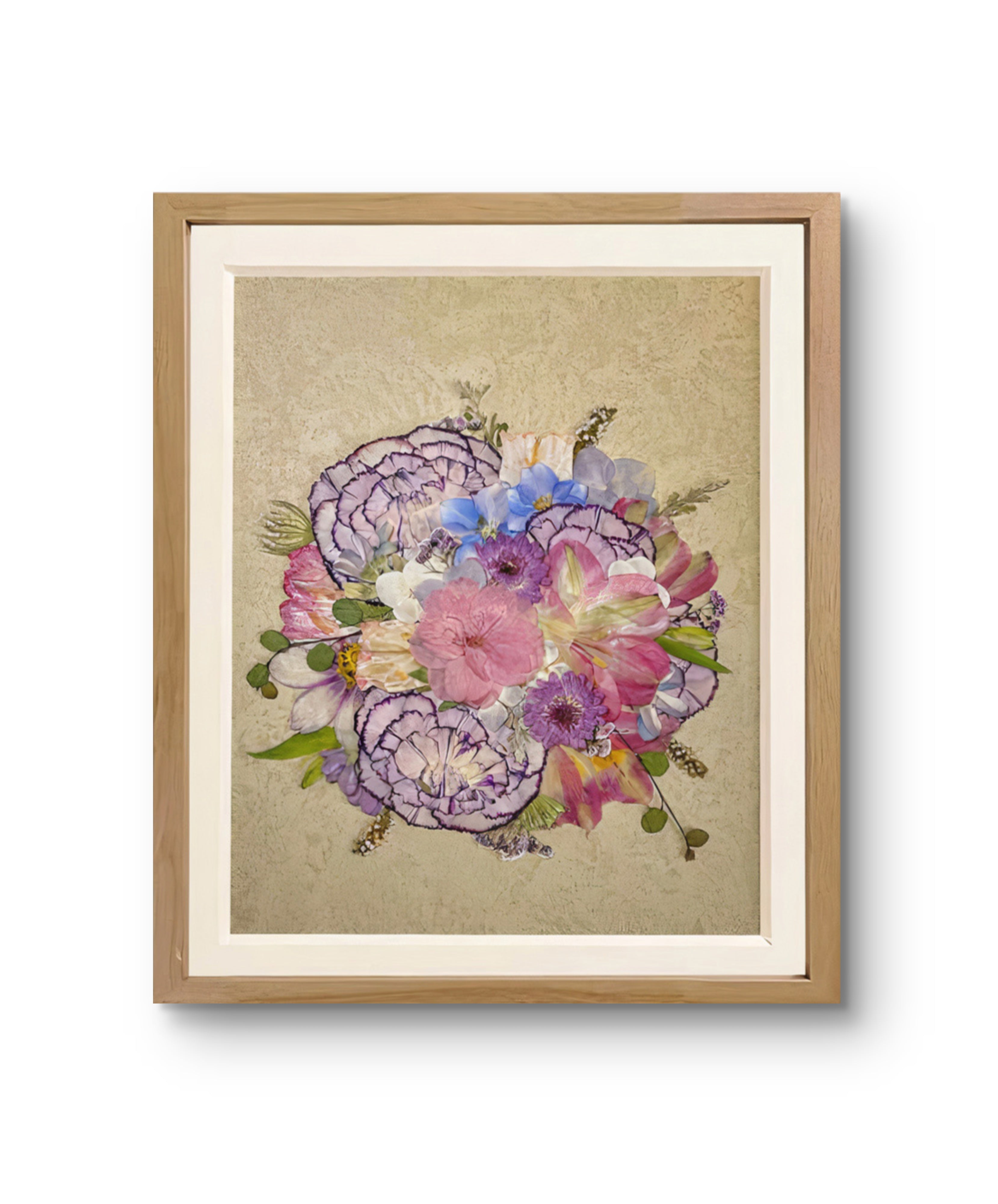 carnation petals formed pressed flower frame art