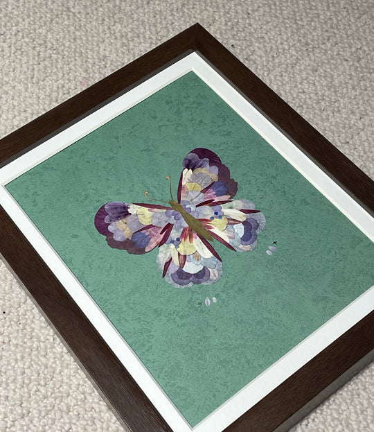 Real Flower Petals Artwork - Butterfly