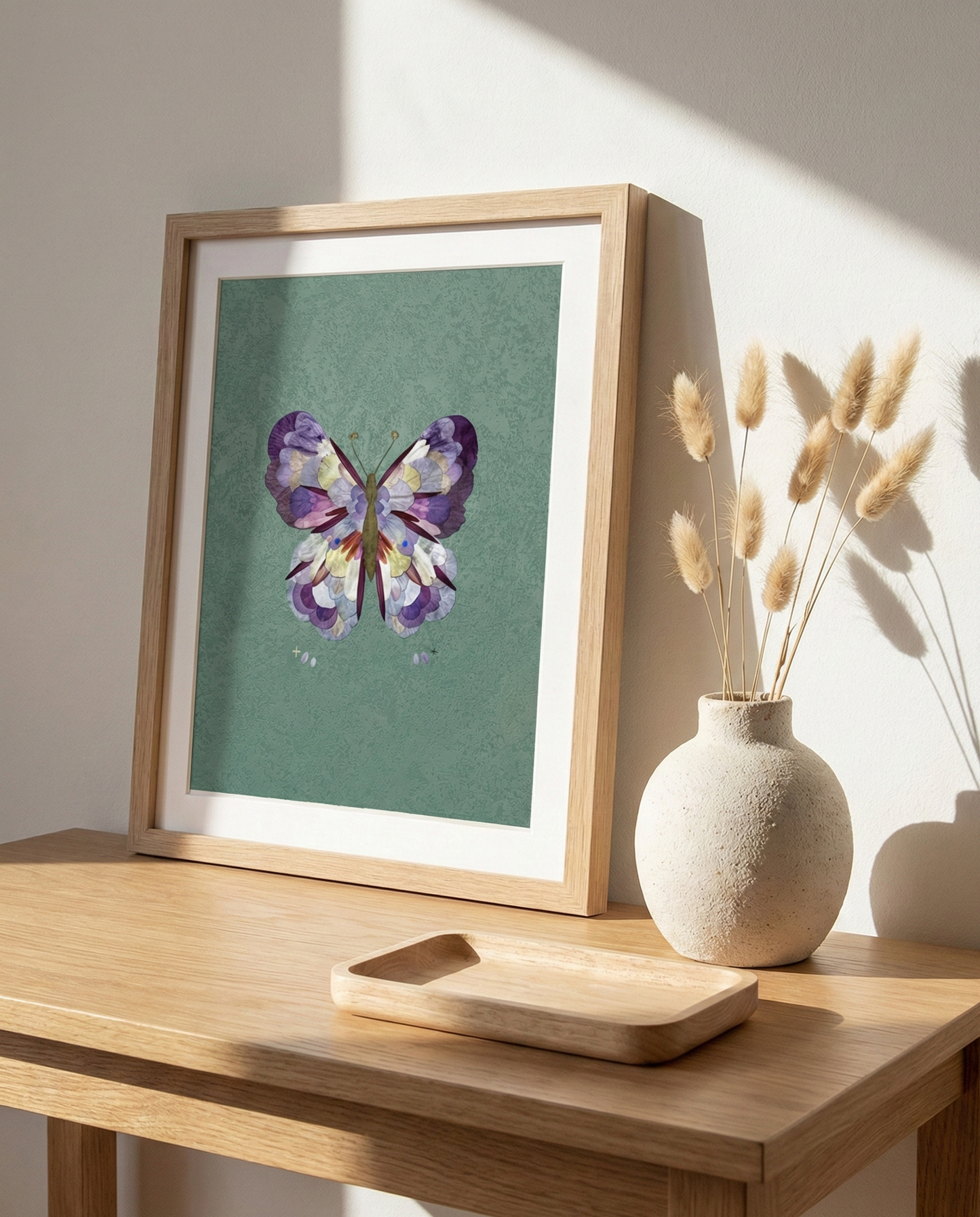 Real Flower Petals Artwork - Butterfly