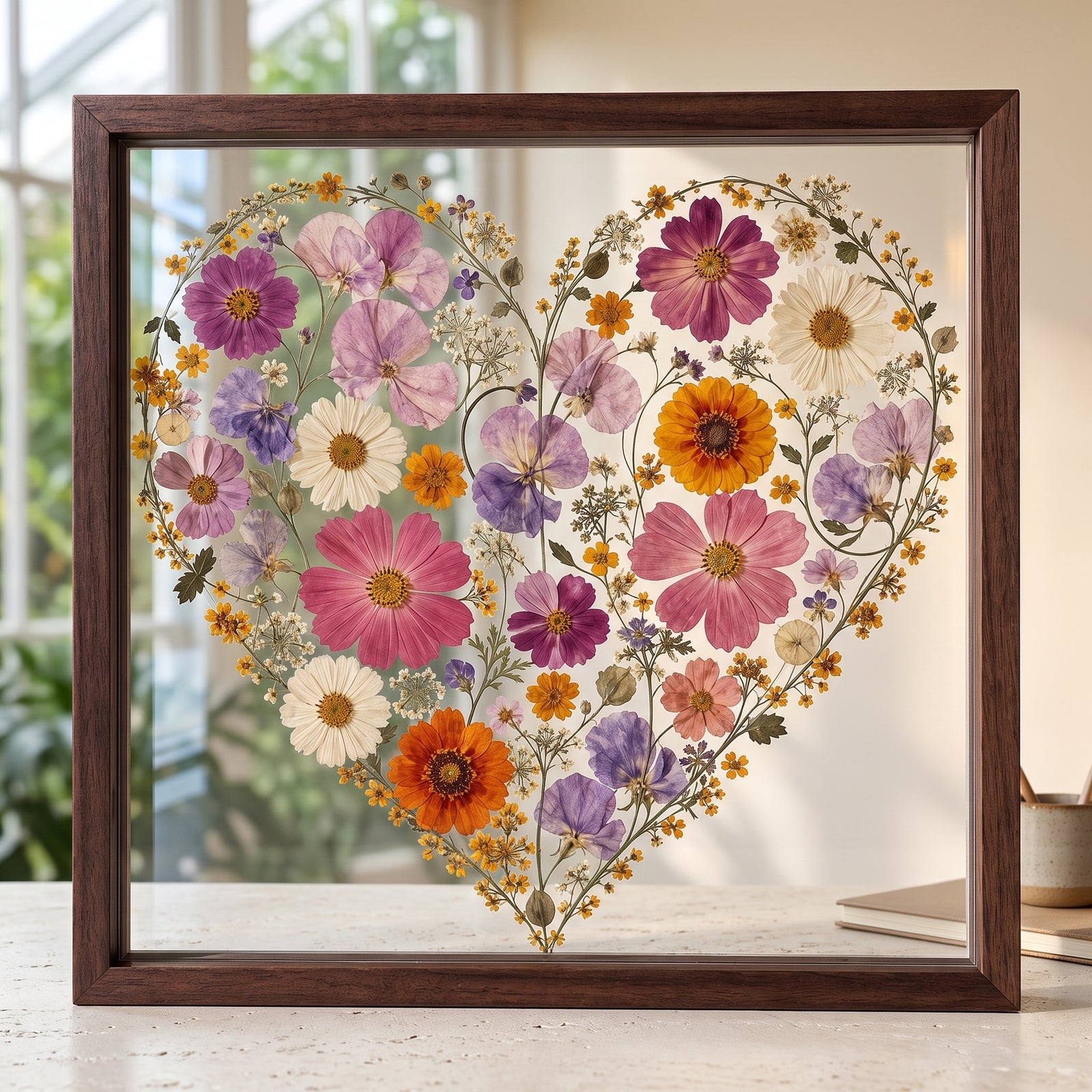 Two Birth Flowers, One Heart