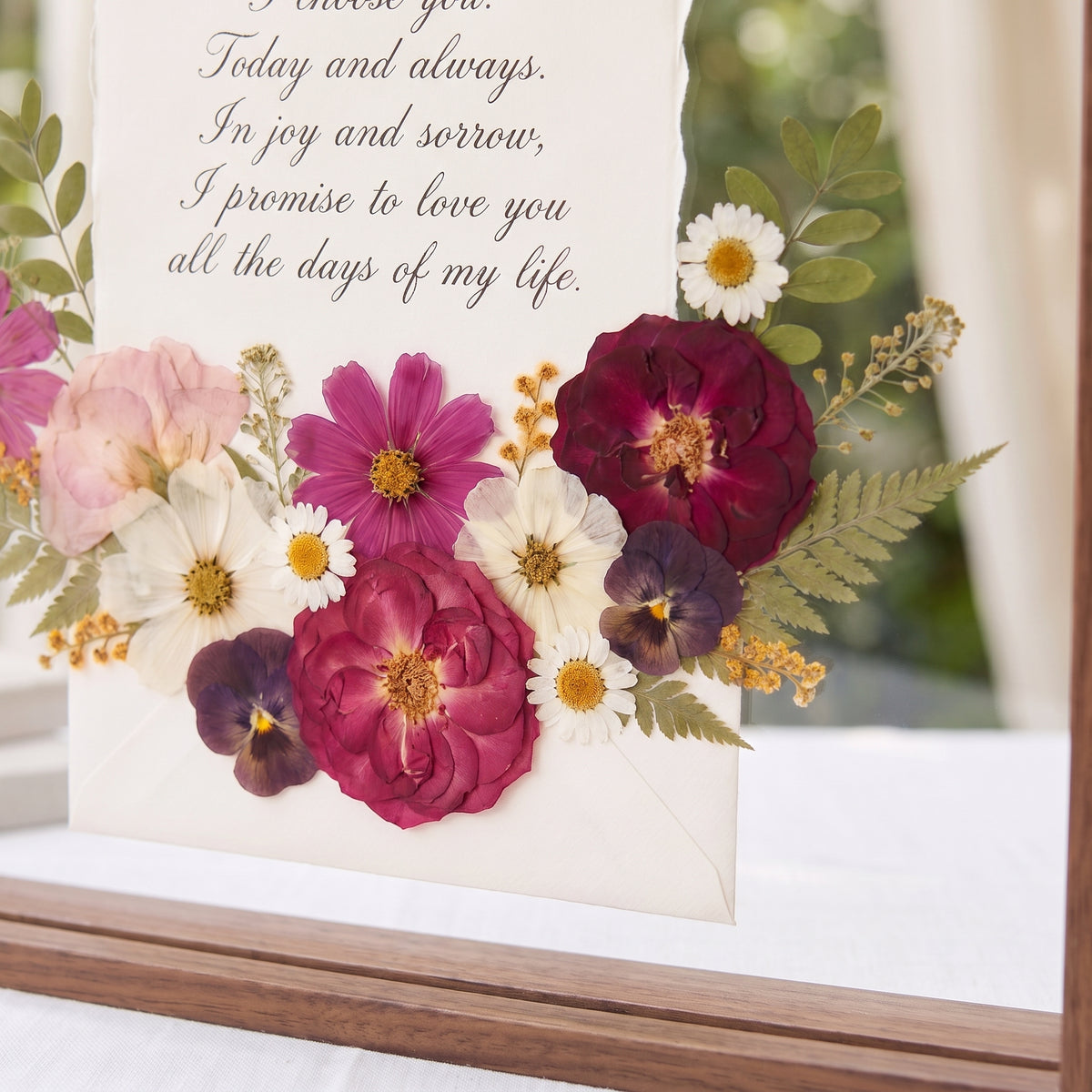 Vows in Bloom | Wedding Vow Keepsake Frame