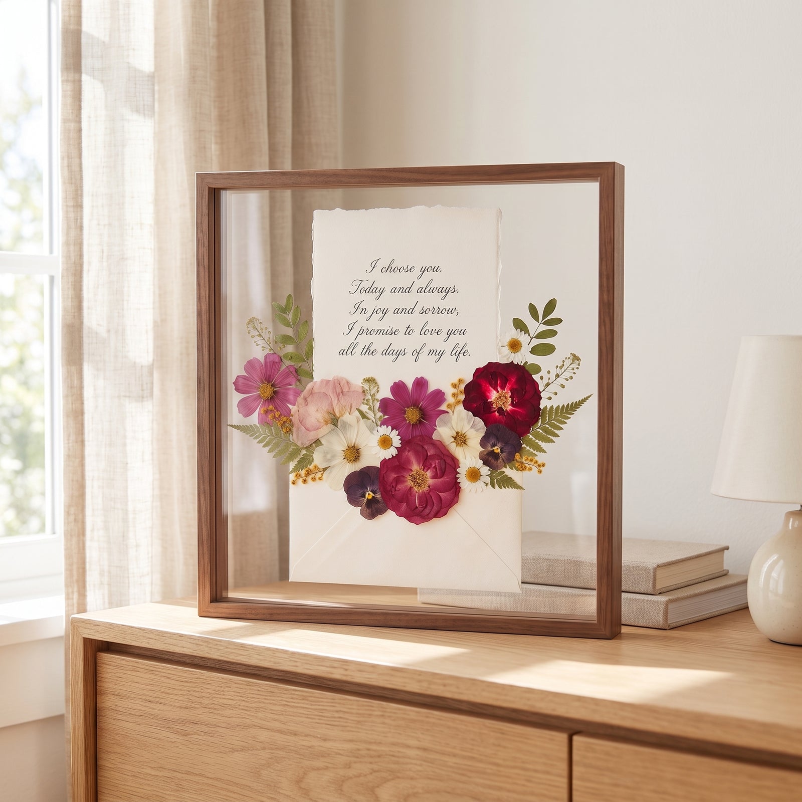 Vows in Bloom | Wedding Vow Keepsake Frame