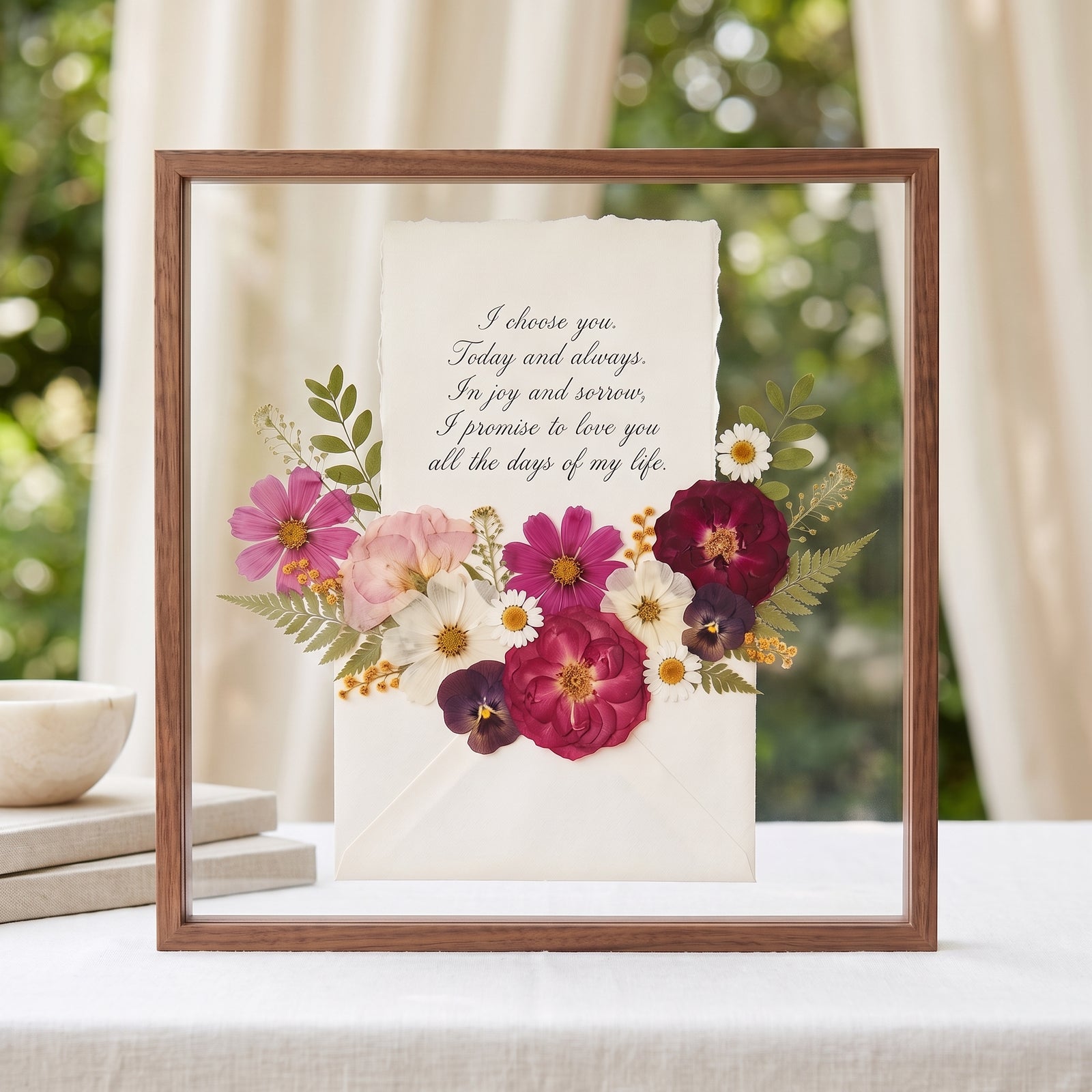 Vows in Bloom | Wedding Vow Keepsake Frame
