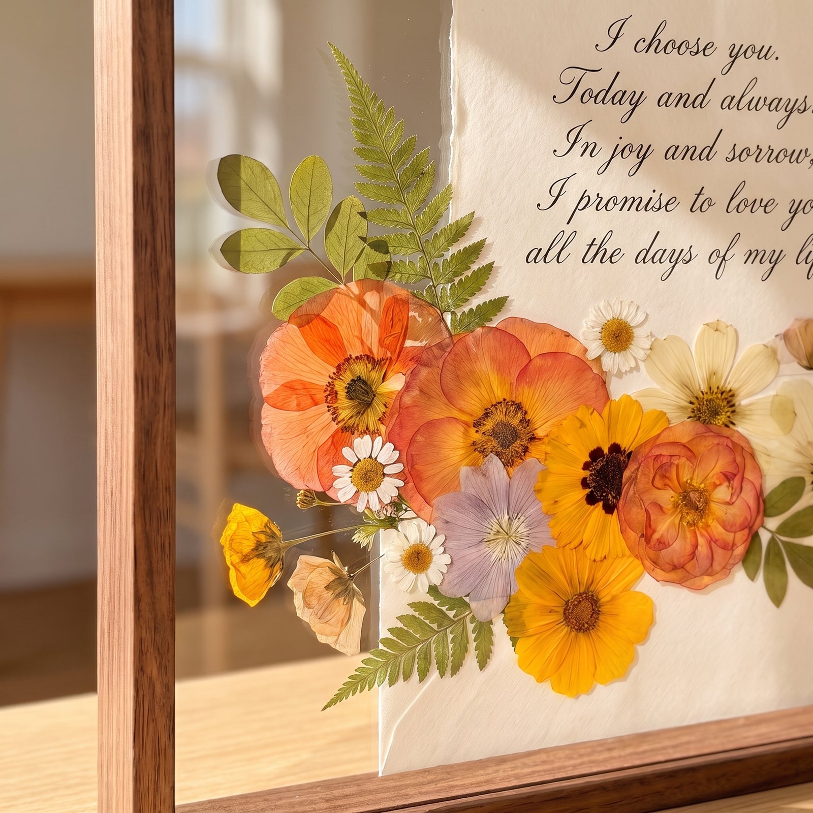 Vows in Bloom | Wedding Vow Keepsake Frame