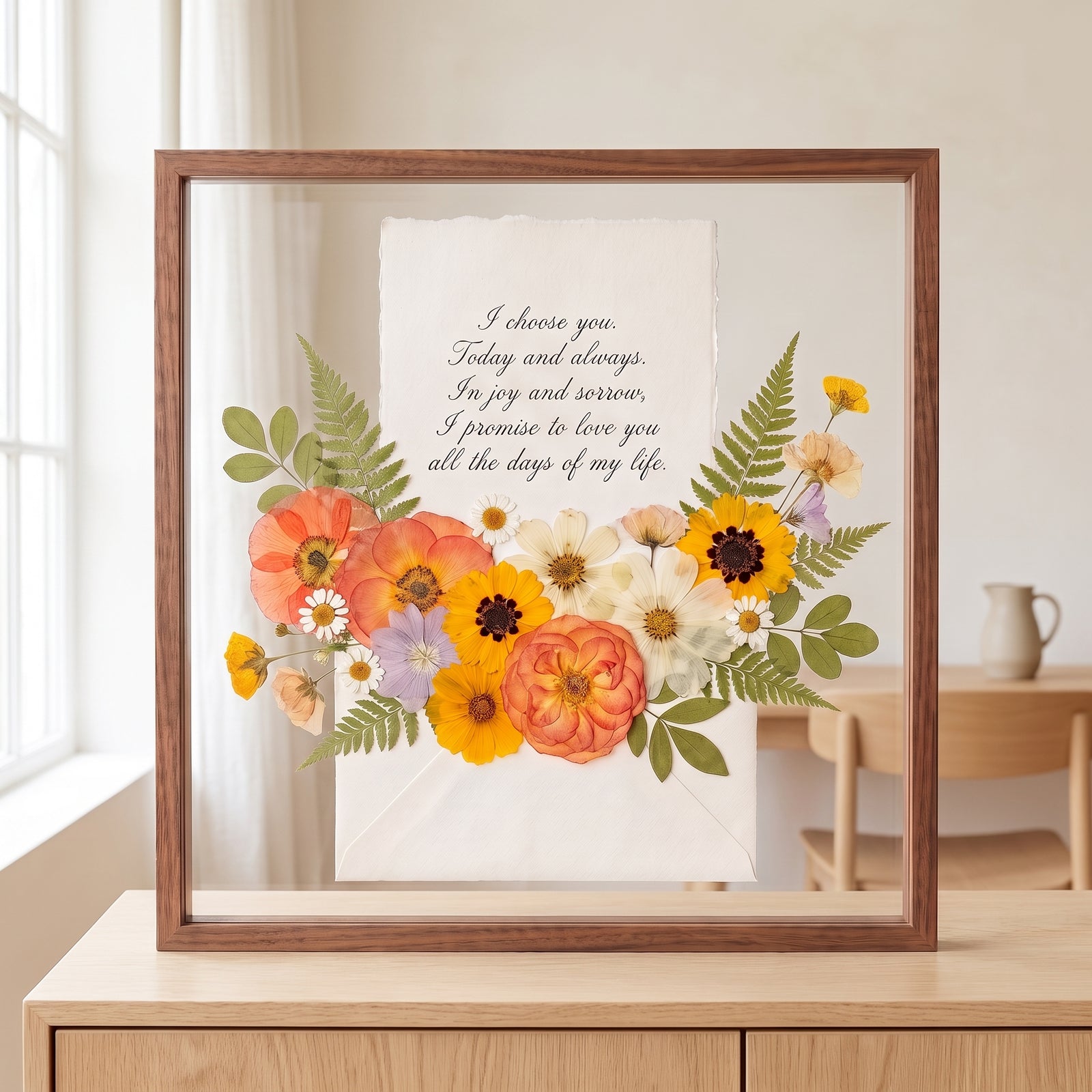 Vows in Bloom | Wedding Vow Keepsake Frame