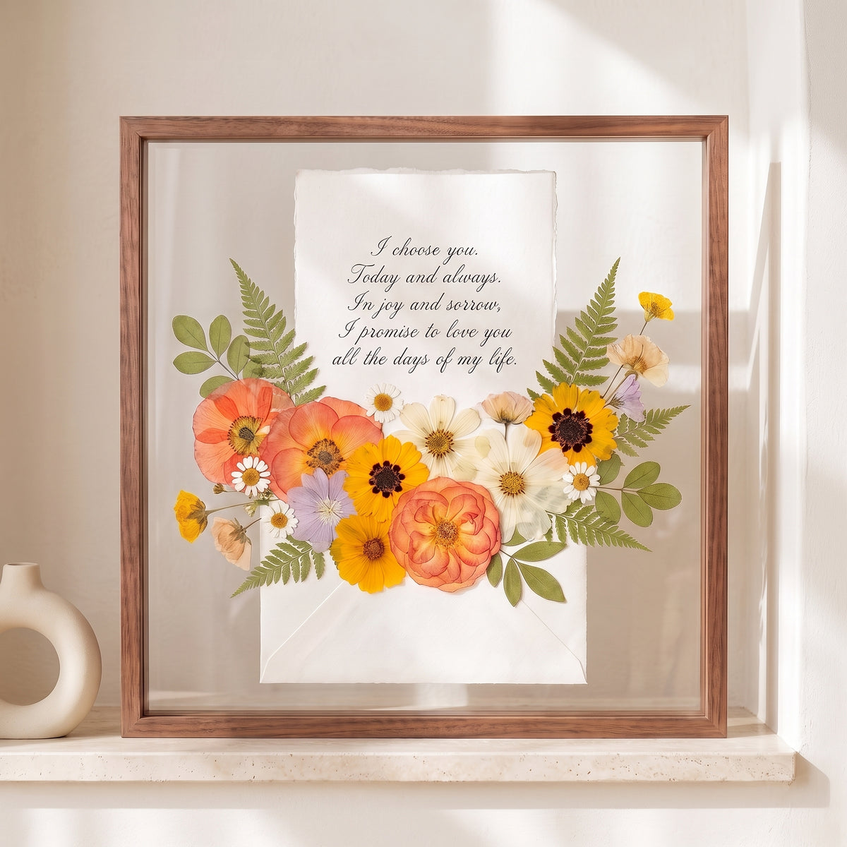 Vows in Bloom | Wedding Vow Keepsake Frame