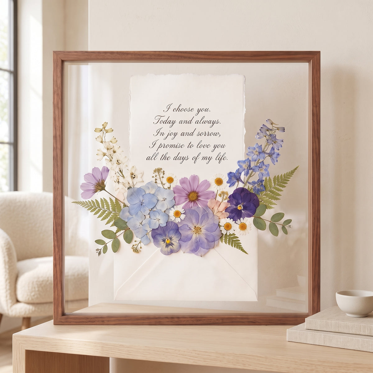 Vows in Bloom | Wedding Vow Keepsake Frame