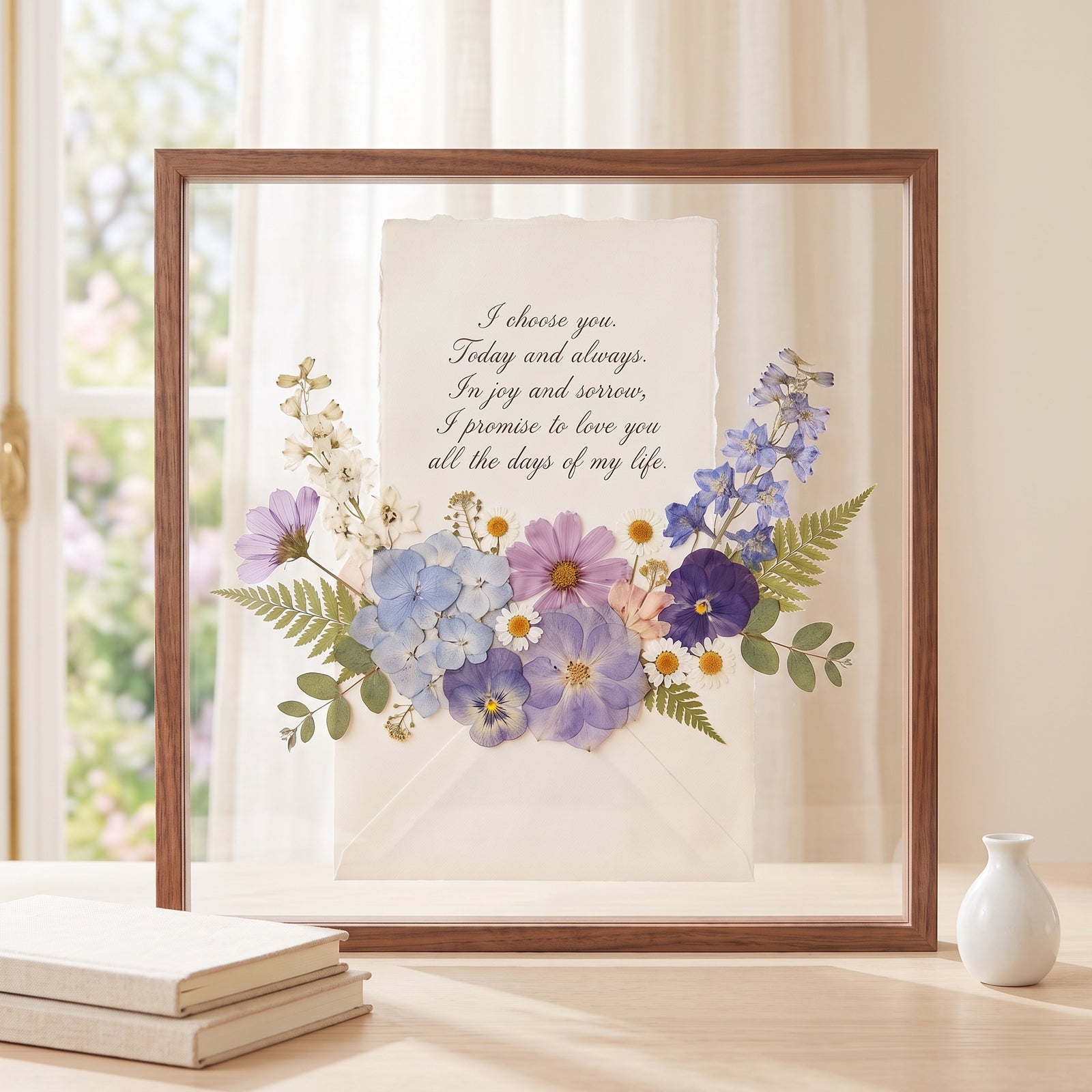 Vows in Bloom | Wedding Vow Keepsake Frame