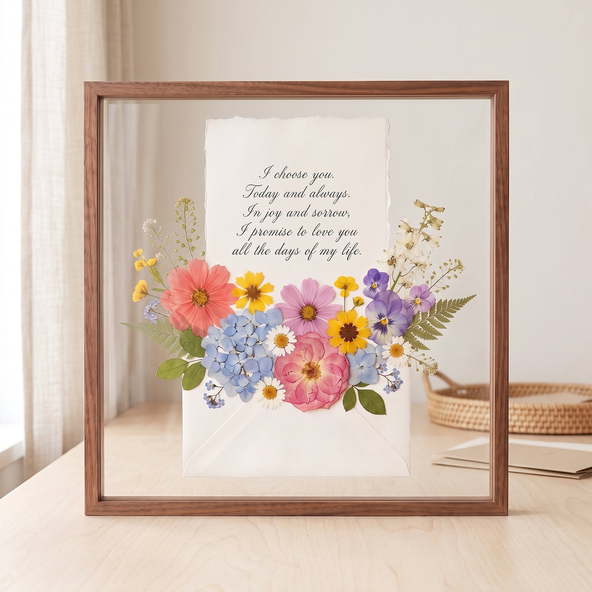Vows in Bloom | Wedding Vow Keepsake Frame